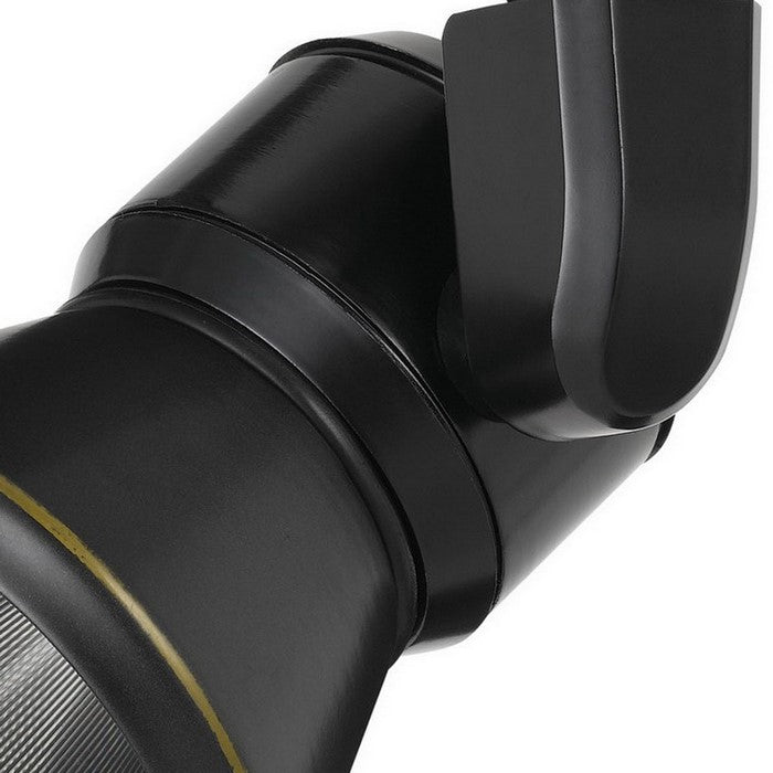 Metal Frame LED Track Fixture with Conical Shade, Black and Gold