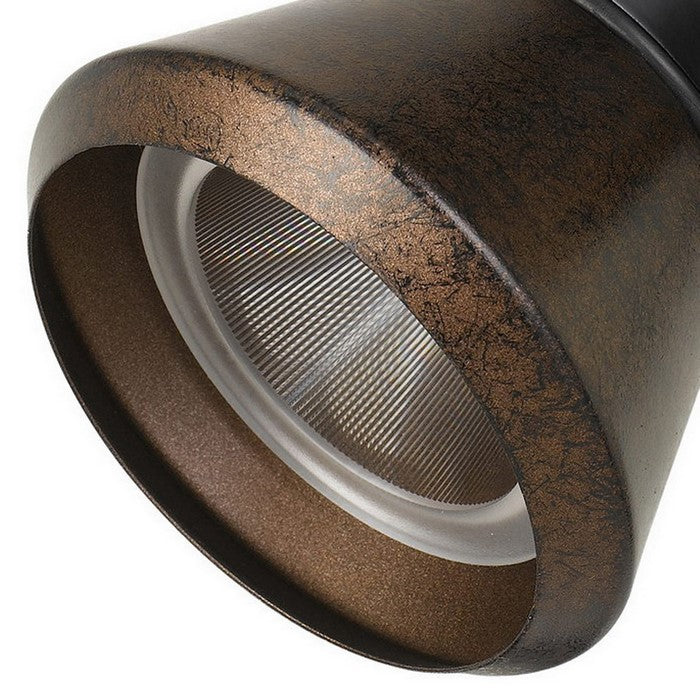 Metal Frame LED Track Fixture with Conical Shade, Black and Bronze