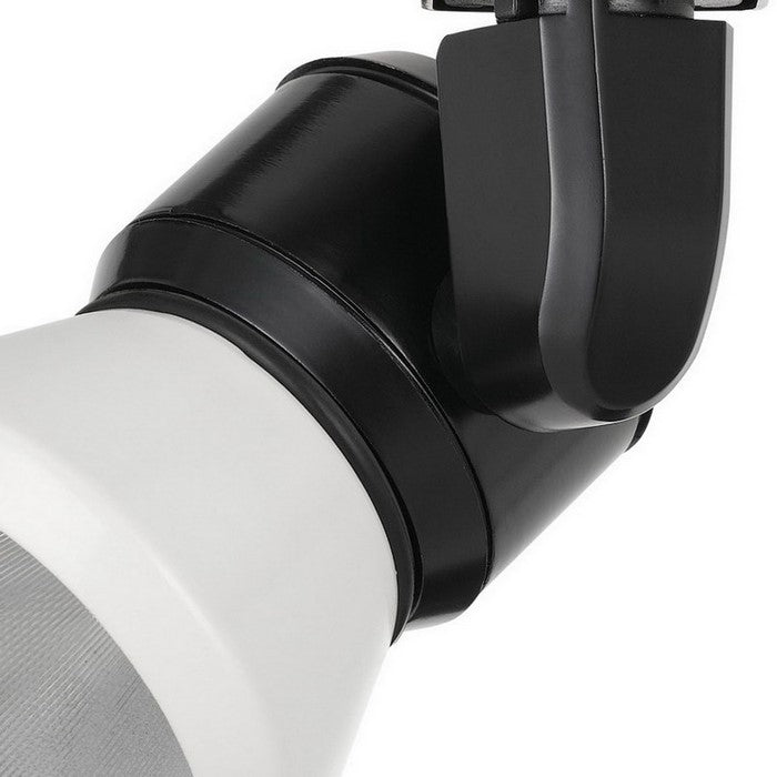 Metal Frame LED Track Fixture with Conical Shade, White and Black