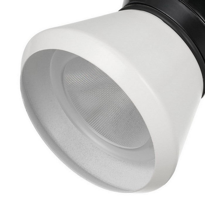 Metal Frame LED Track Fixture with Conical Shade, White and Black