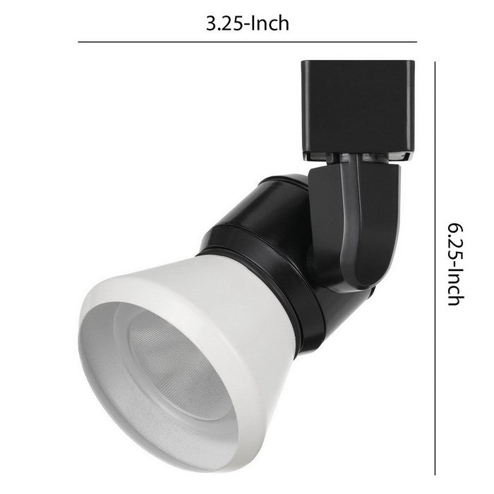 Metal Frame LED Track Fixture with Conical Shade, White and Black
