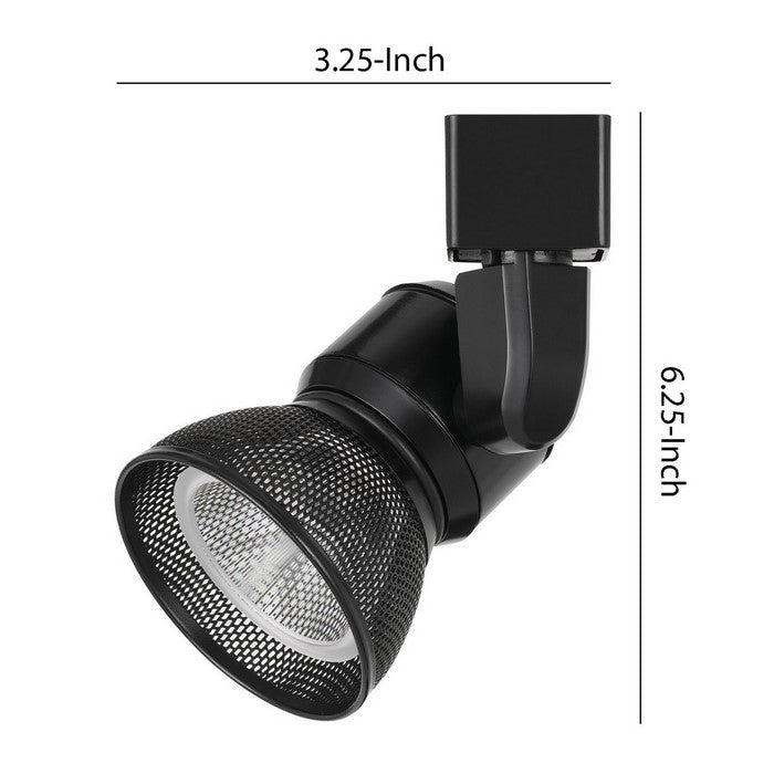 Metal Frame LED Track Fixture with Mesh Shade, Black