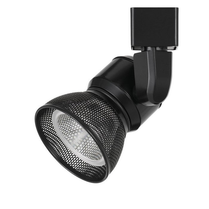 Metal Frame LED Track Fixture with Mesh Shade, Black