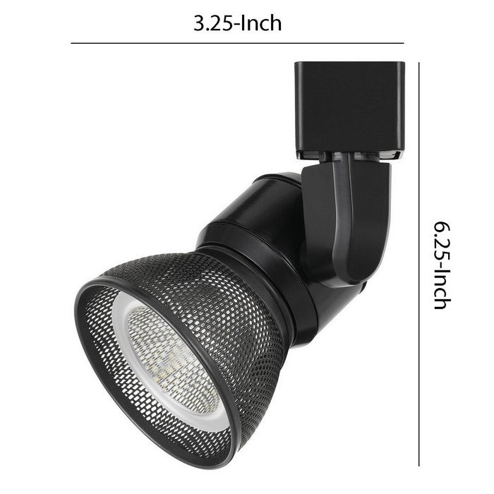 Metal Frame LED Track Fixture with Mesh Shade, Black and Gray