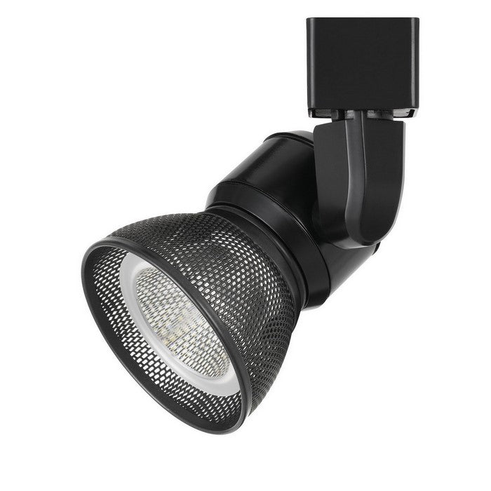 Metal Frame LED Track Fixture with Mesh Shade, Black and Gray