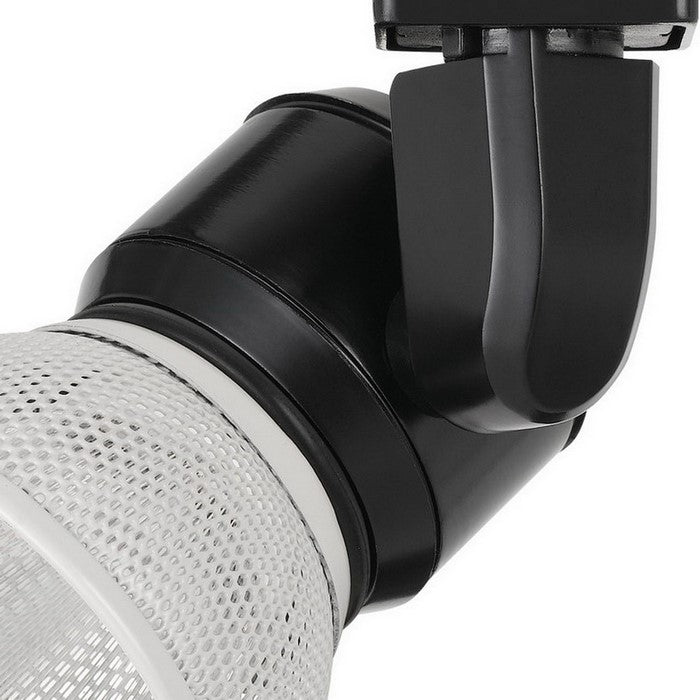 Metal Frame LED Track Fixture with Mesh Shade, Black and White