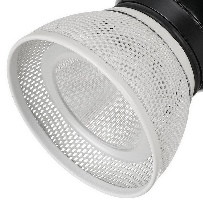 Metal Frame LED Track Fixture with Mesh Shade, Black and White