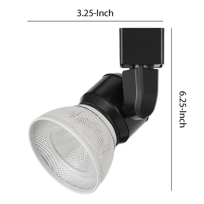 Metal Frame LED Track Fixture with Mesh Shade, Black and White
