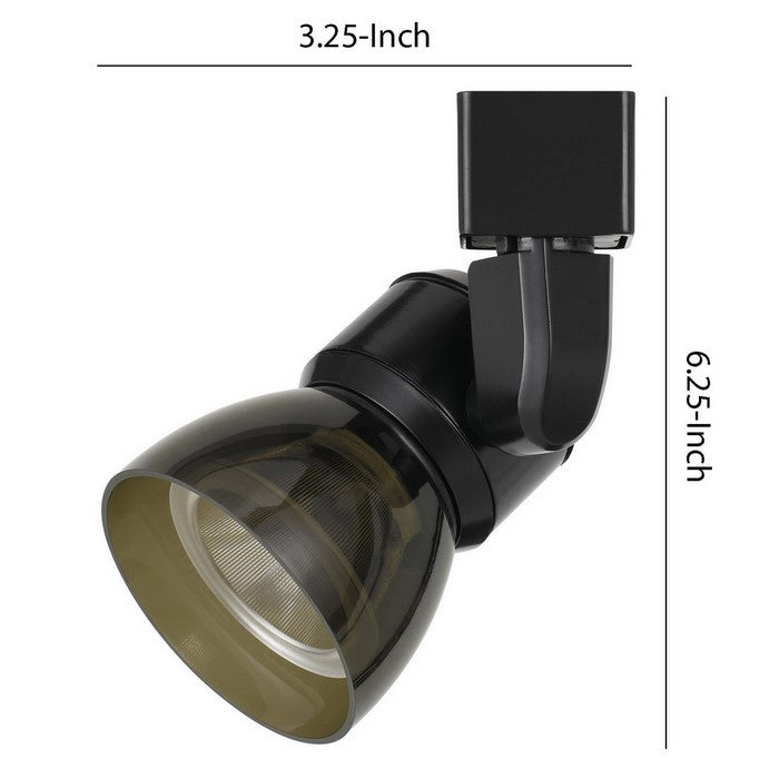 Metal and Clear Polycarbonate LED Track Fixture, Black and Gray