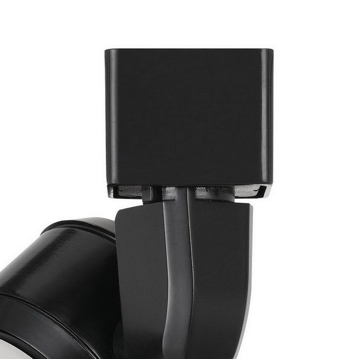 Metal and Frosted Polycarbonate LED Track Fixture, White and Black