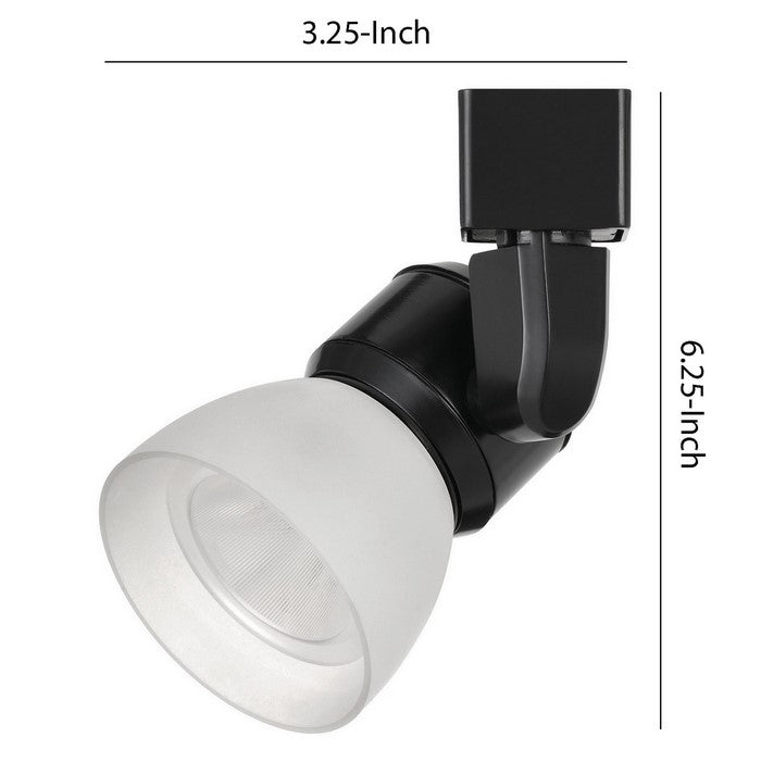 Metal and Frosted Polycarbonate LED Track Fixture, White and Black
