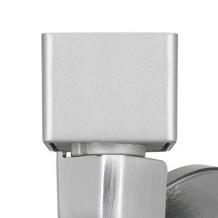 Metal and Frosted Polycarbonate LED Track Fixture, Silver and Yellow