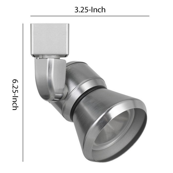 Metal Frame LED Track Fixture with Conical Shade, Silver