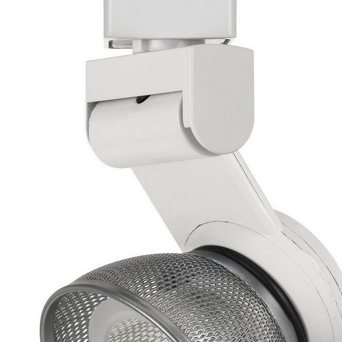 12W Integrated LED Metal Track Fixture with Mesh Head, Gray and Black