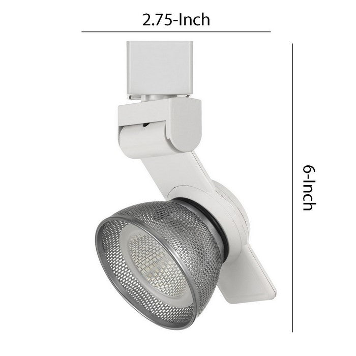 12W Integrated LED Metal Track Fixture with Mesh Head, Gray and Black
