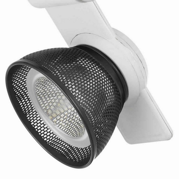 12W Integrated LED Metal Track Fixture with Mesh Head, Black and White