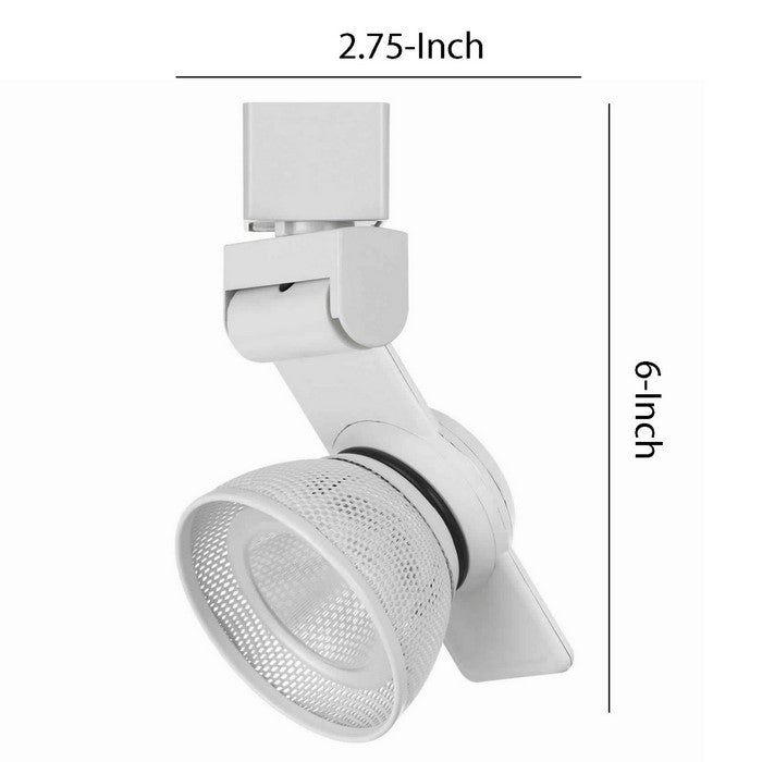 12W Integrated LED Metal Track Fixture with Mesh Head, White