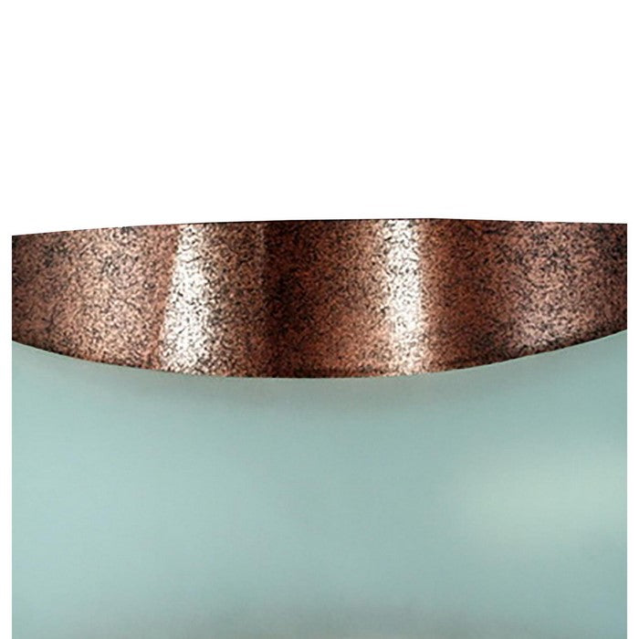 13W Wall Lamp with Metal Frame and Hardwired Switch, Rustic Brown and White