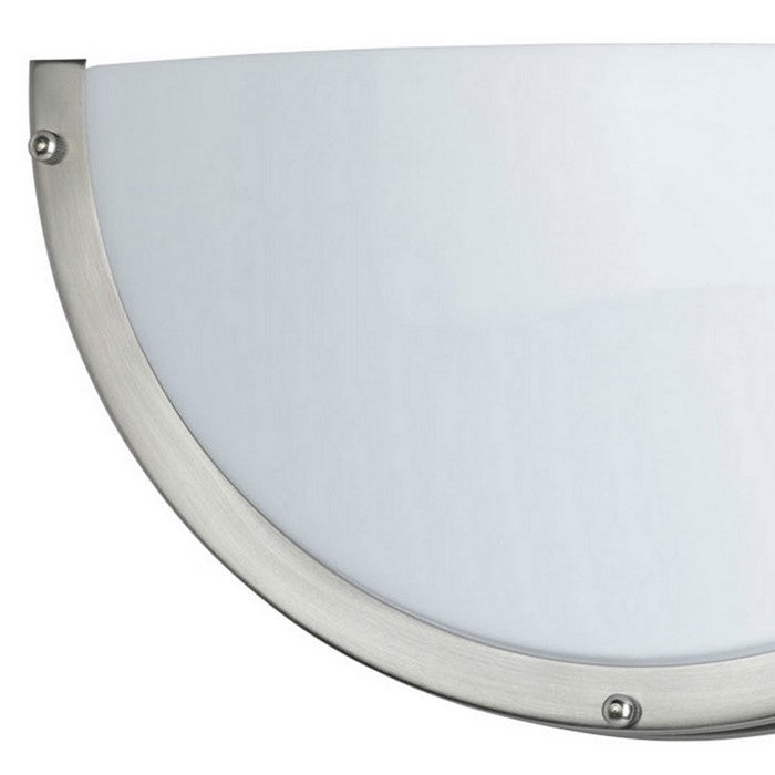 Half Moon Shaped Metal Wall Lamp with Acrylic Plate, Set of 4, White