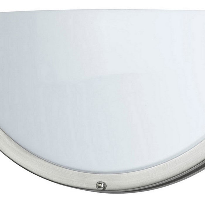 Half Moon Shaped Metal Wall Lamp with Acrylic Plate, Set of 4, White