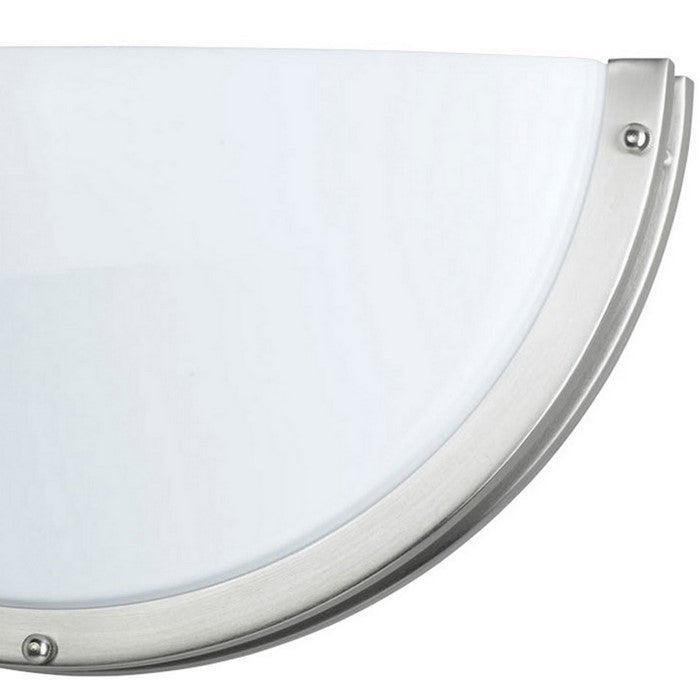 Half Moon Shaped Metal Wall Lamp with Acrylic Plate, Set of 4, White