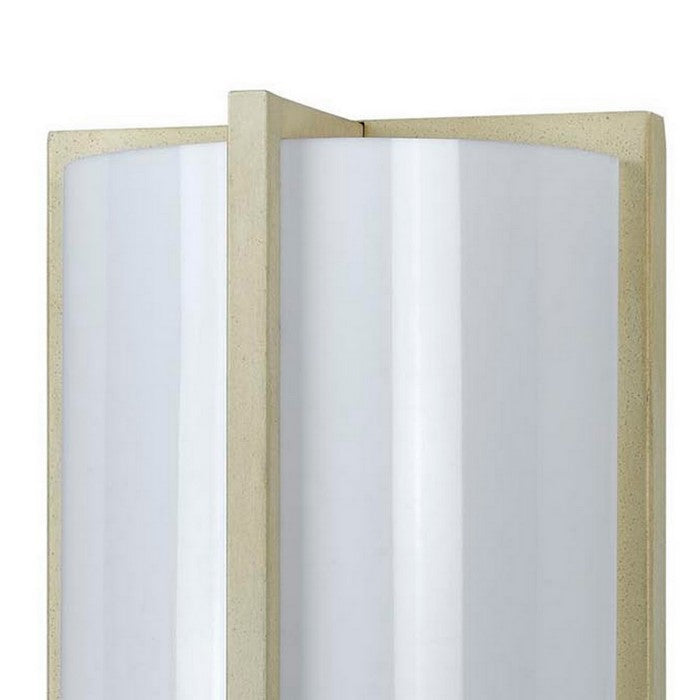 Cylindrical Shaped Metal PLC Wall Lamp with 3D Design Trim,Set of 4, White