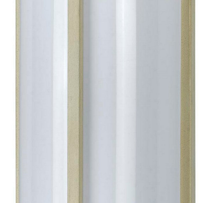 Cylindrical Shaped Metal PLC Wall Lamp with 3D Design Trim,Set of 4, White