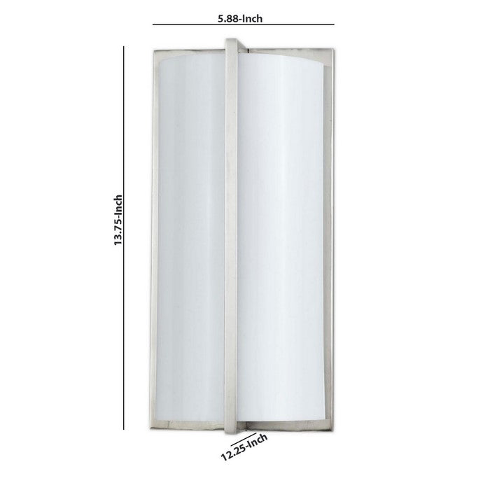 Cylindrical Shape PLC Wall Lamp with 3D Design, Set of 4, Silver and White