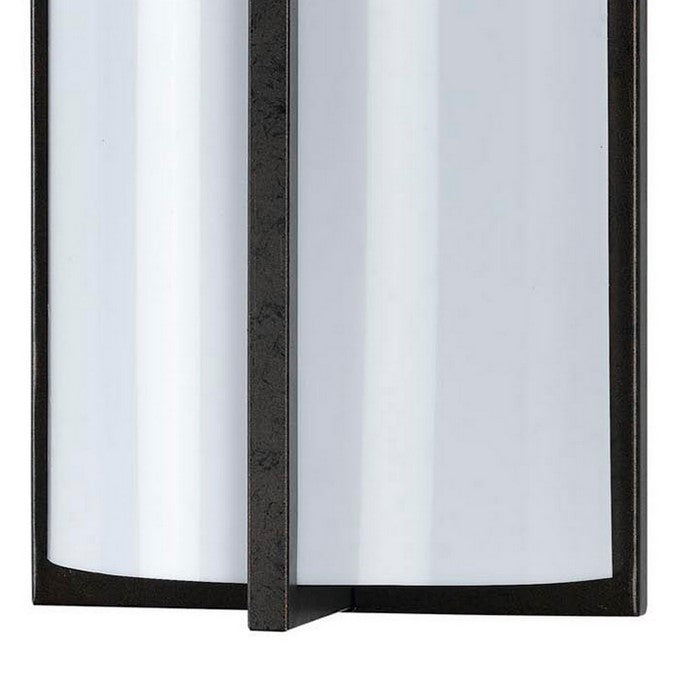 Cylindrical Shaped PLC Wall Lamp with 3D Design, Set of 4, Black and White