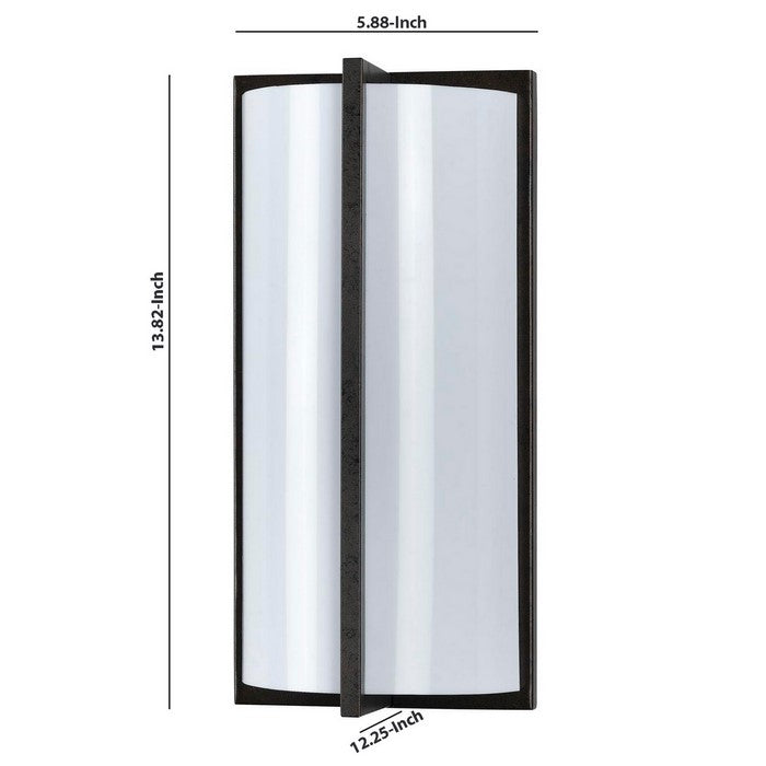 Cylindrical Shaped PLC Wall Lamp with 3D Design, Set of 4, Black and White