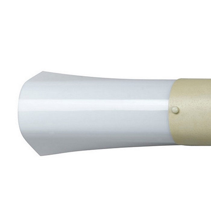 Elongated Vanity Light with Frosted Acrylic Plate, Set of 4,White and Beige