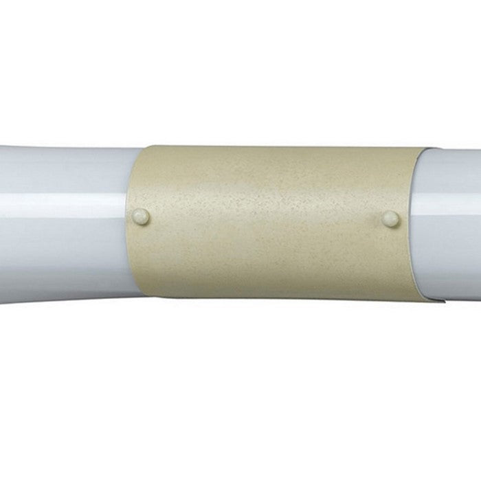 Elongated Vanity Light with Frosted Acrylic Plate, Set of 4,White and Beige