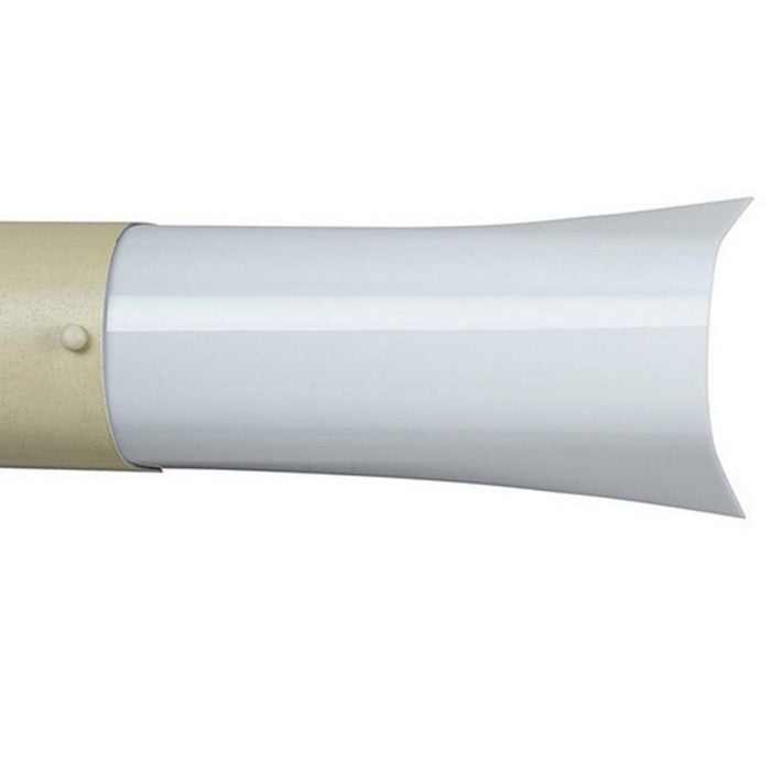 Elongated Vanity Light with Frosted Acrylic Plate, Set of 4,White and Beige
