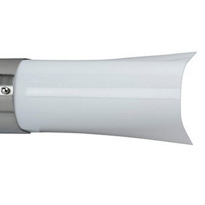 Elongated Curved Design Vanity Light with Silver Accent, Set of 4,White