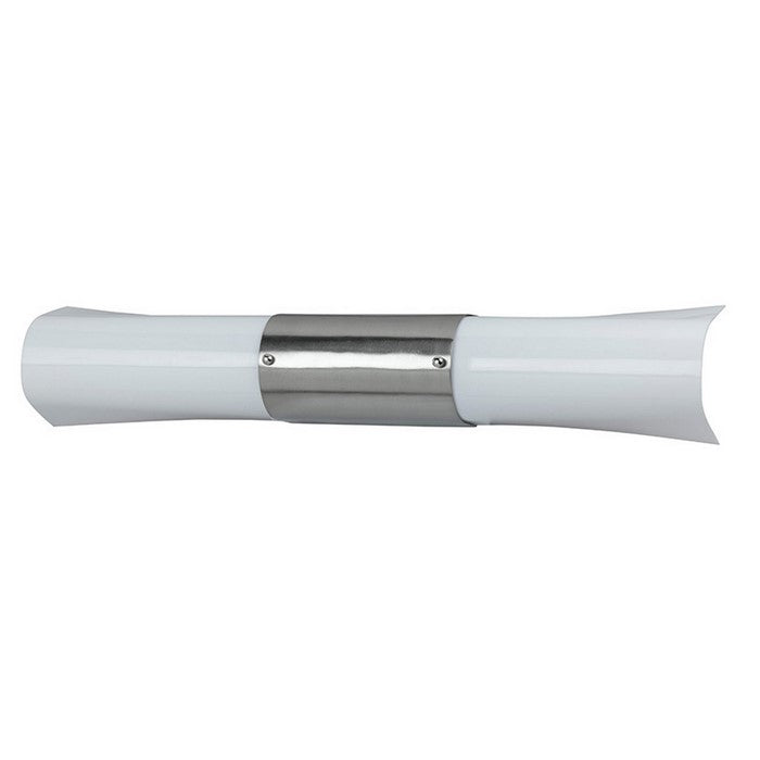 Elongated Curved Design Vanity Light with Silver Accent, Set of 4,White