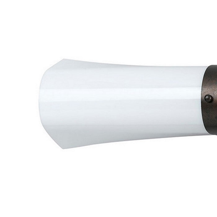 Elongated Vanity Light with Frosted Acrylic Plate, Set of 4,White and Brown