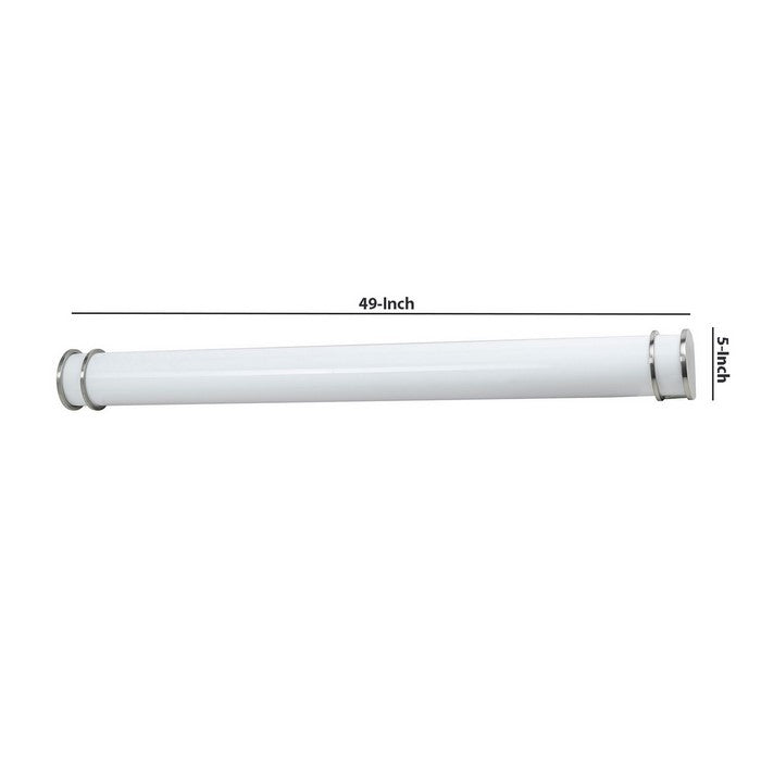 Pipe Design Metal Vanity Light with Hardwired Switch, Set of 4, Large,White
