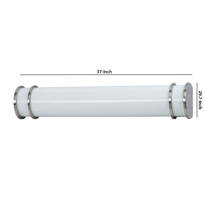 Pipe Design Metal Vanity Light with Hardwired Switch,Set of 4, Medium,White