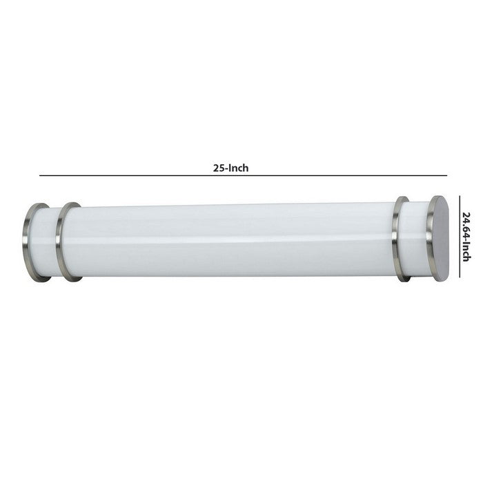 Pipe Design Metal Vanity Light with Hardwired Switch, Set of 4, Small,White