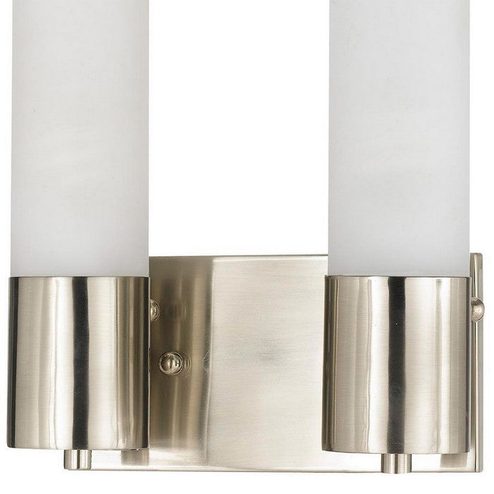 Cylindrical Dual Lighting Wall Lamp with Switch, Set of 2, Silver and White