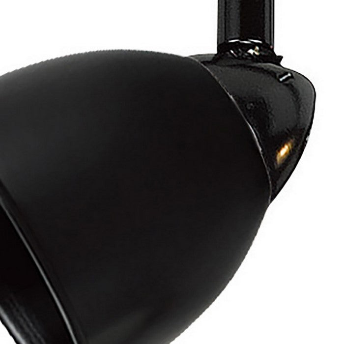 Round Metal Shade Track Light Head and Frame, Black