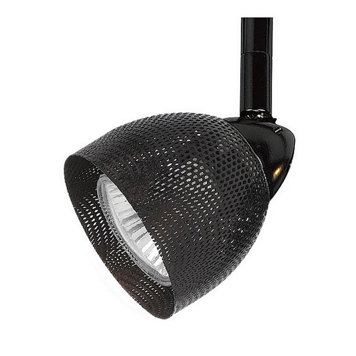 Round Metal Mesh Shade Track Light Head and Frame, Black