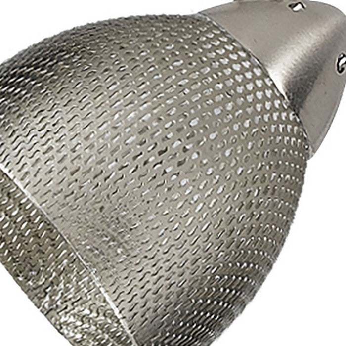 Round Metal Mesh Shade Track Light Head and Frame, Silver