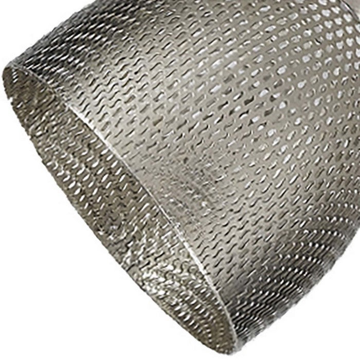 Round Metal Mesh Shade Track Light Head and Frame, Silver
