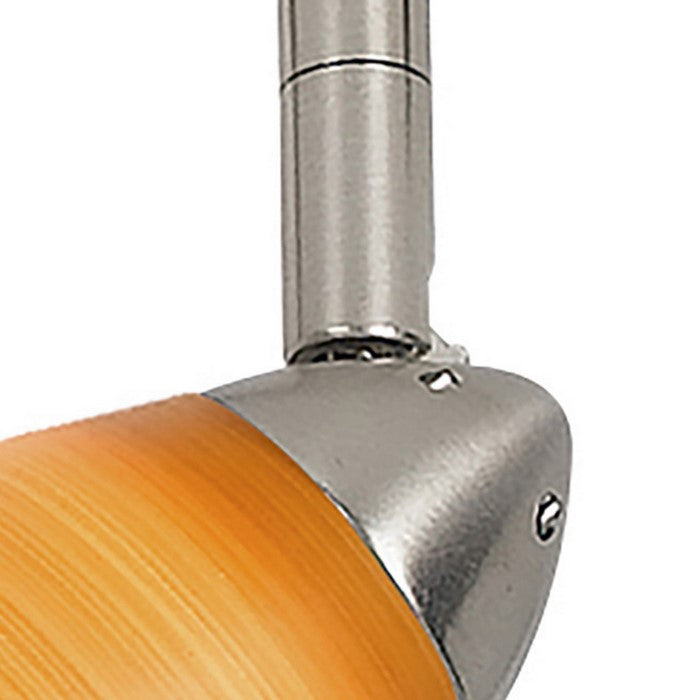 Hand Blown Glass Shade Track Light Fixture with Metal Frame, Orange
