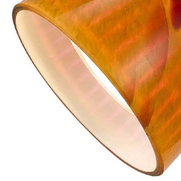 Hand Blown Glass Shade Track Light Fixture with Metal Frame, Dark Bronze