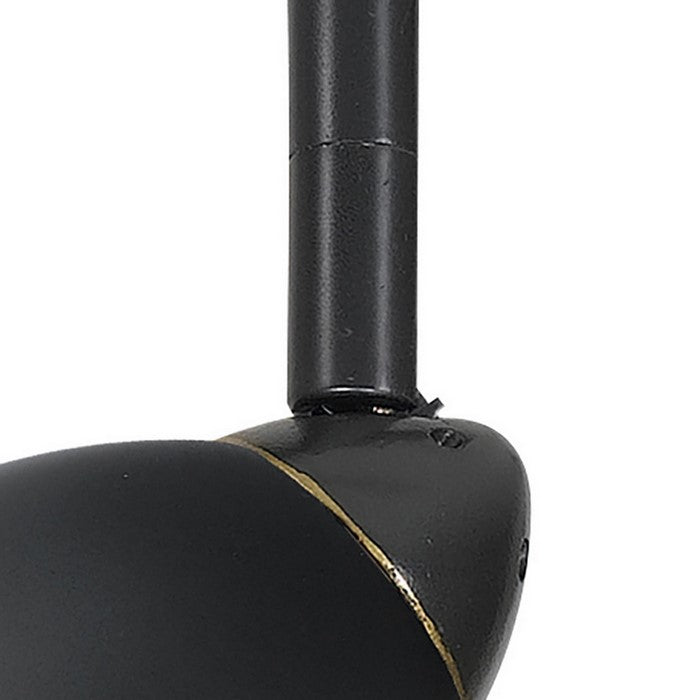 Round Metal Shade Track Light Head and Frame, Dark Bronze