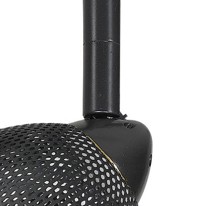 Round Metal Mesh Shade Track Light Head and Frame, Dark Bronze