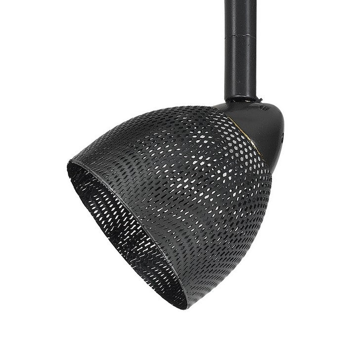 Round Metal Mesh Shade Track Light Head and Frame, Dark Bronze