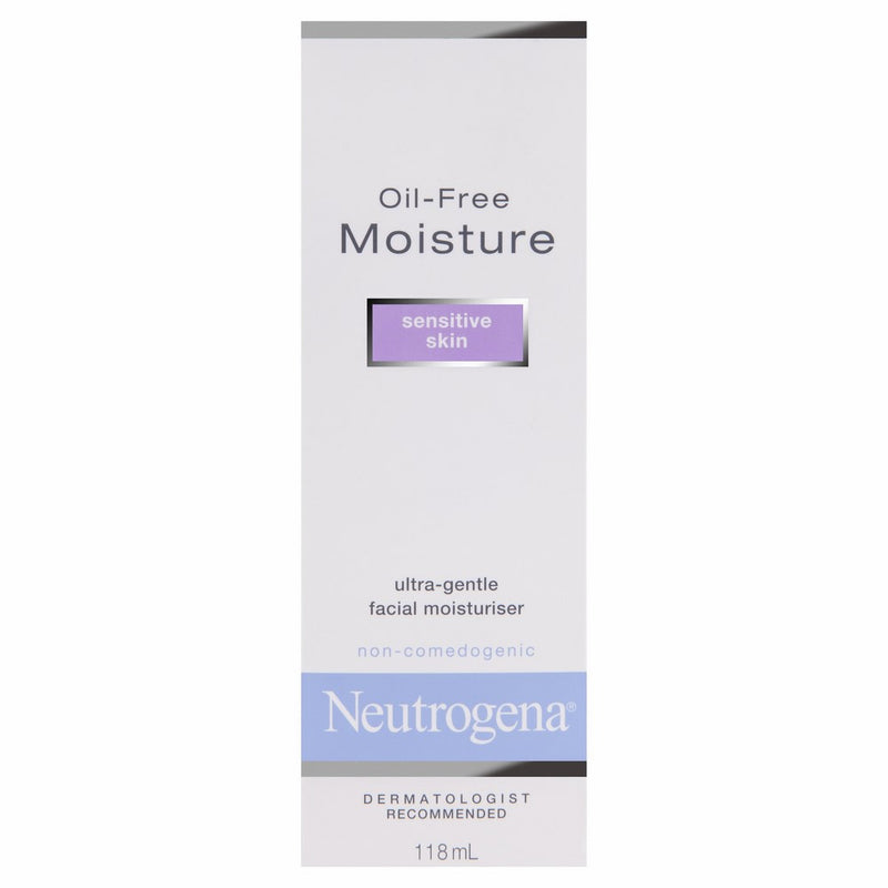 Neutrogena Oil-Free Daily Facial Moisturizer for Sensitive Skin, Ultra-Gentle & Lightweight Moisturizers Free of Fragrances & Dyes, 4 fl. oz